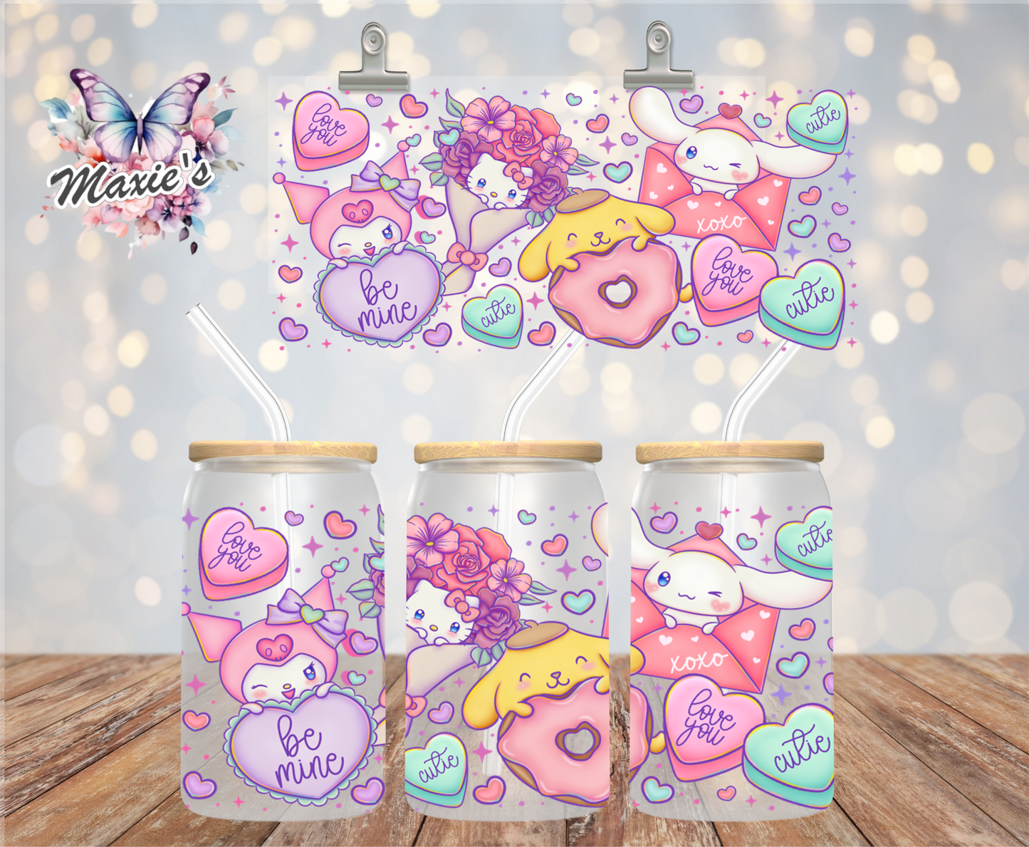 Be Mine π Kawaii Friends Graphic Design 16oz. UVDTF Cup Wrap