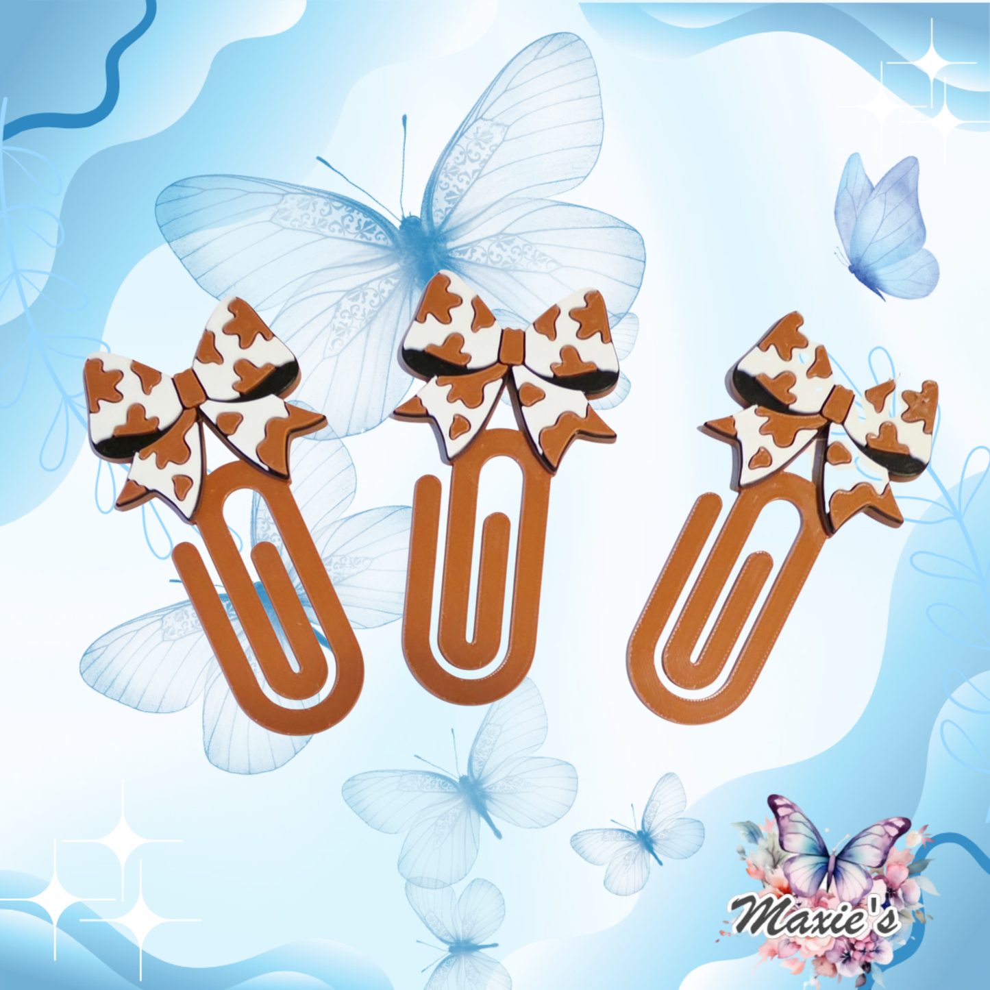 Cow Prints 3D Printed Jumbo Paperclip/Bookmark