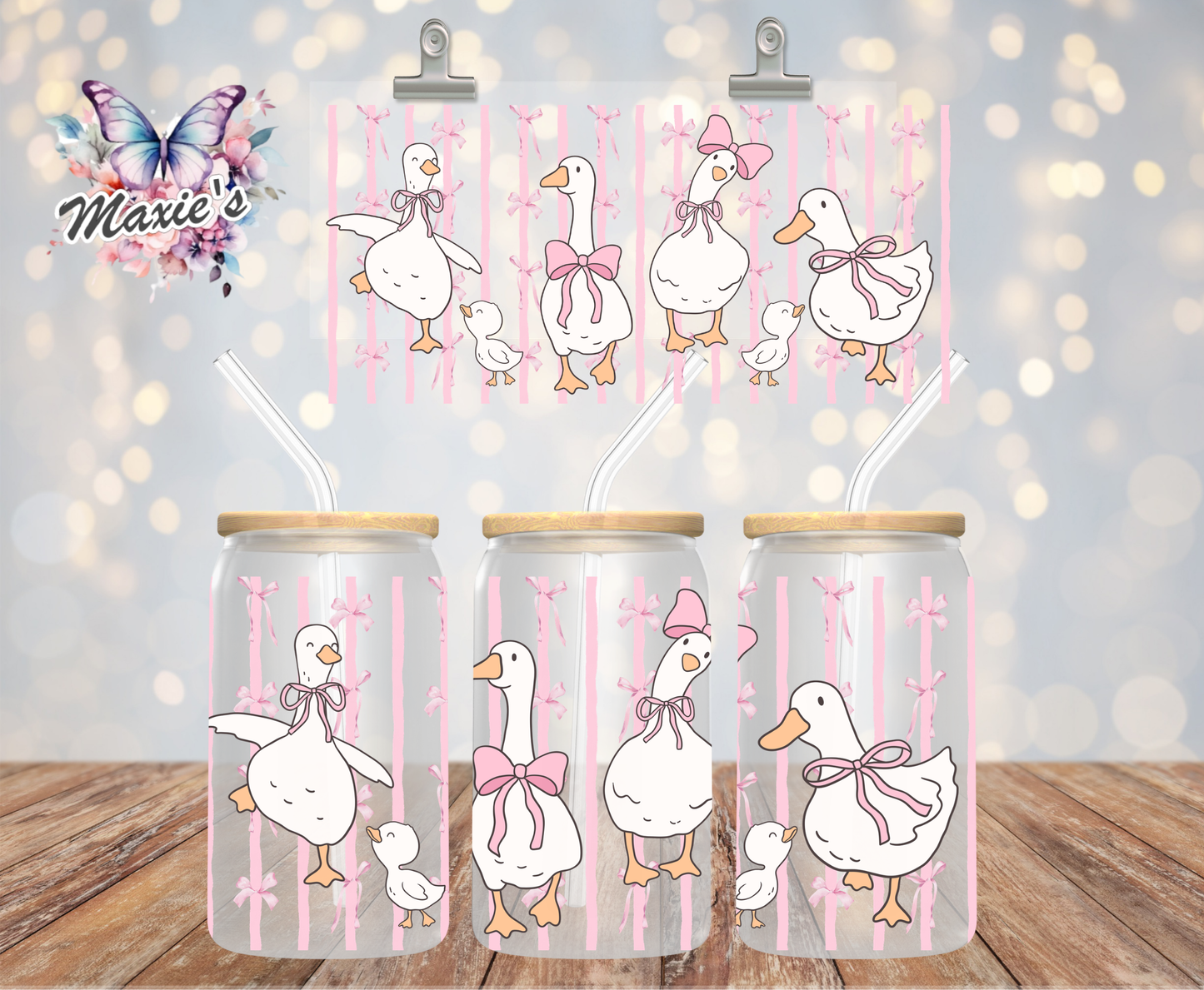 Geese Conquette Graphic Design 16oz. UVDTF Cup Wrap