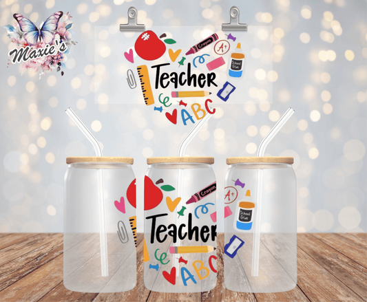 Teacher Graphic Design UVDTF Decal