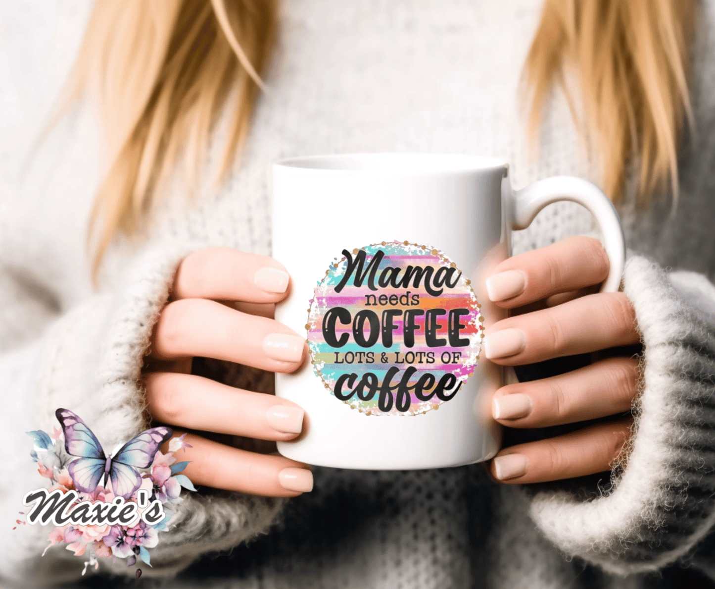 Mama Needs Coffee Graphic UVDTF Decal