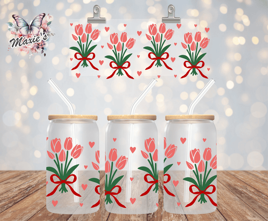 Coquette Tulip 🌷 🎀 Graphic Design 16oz. UVDTF Cup Wrap