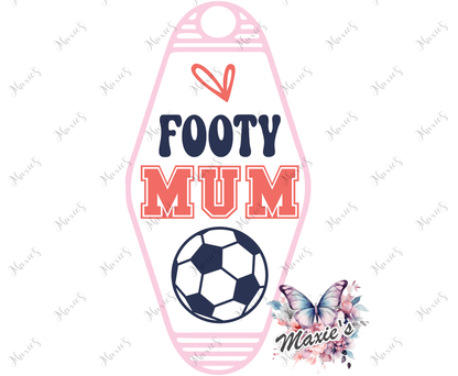 Footy Mom ⚽️ Graphic Design UVDTF Motel Keychain Decal