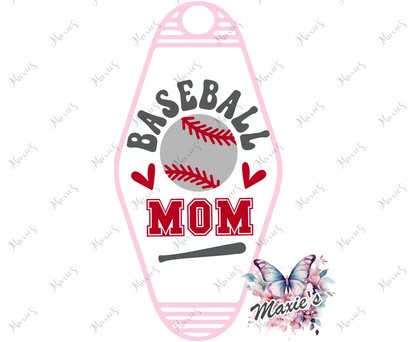 Baseball Mom ⚾️ Graphic Design UVDTF Motel Keychain Decal