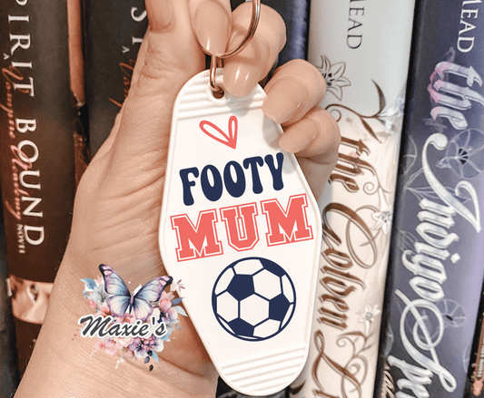 Footy Mom ⚽️ Graphic Design UVDTF Motel Keychain Decal