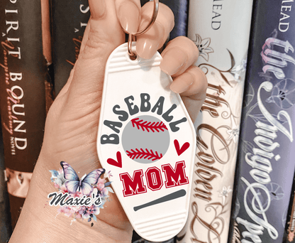 Baseball Mom ⚾️ Graphic Design UVDTF Motel Keychain Decal