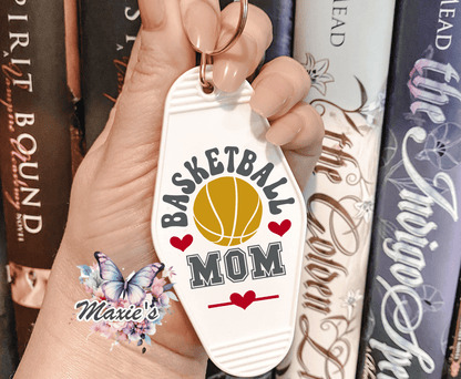 Basketball Mom 🏀 Graphic Design UVDTF Motel Keychain Decal