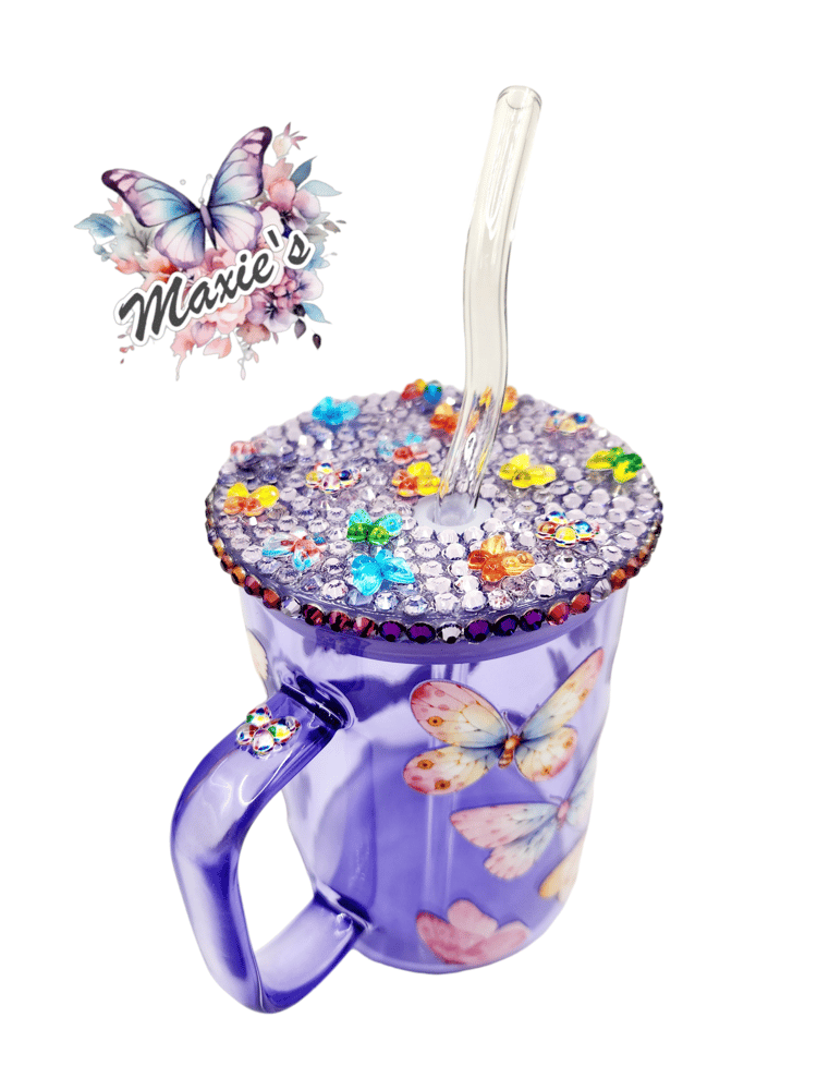 Butterfly Dream 17oz. Glass Mug