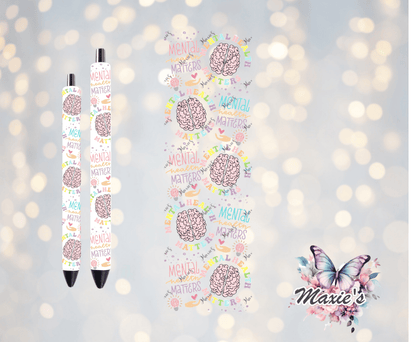 Mental Health Matter UVDTF Pen Wrap/Bookmark Decal