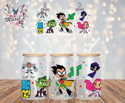 Titans Go !  Graphic Design 16oz. UVDTF Cup Wrap