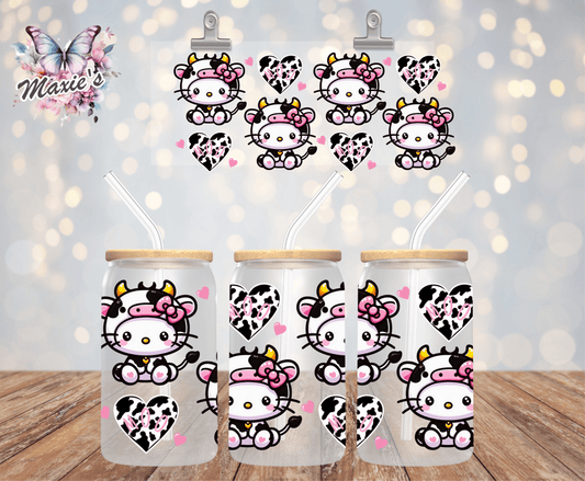 Moo-moo Kitty Graphic Design 16oz. UVDTF Cup Wrap