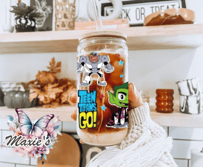 Titans Go !  Graphic Design 16oz. UVDTF Cup Wrap