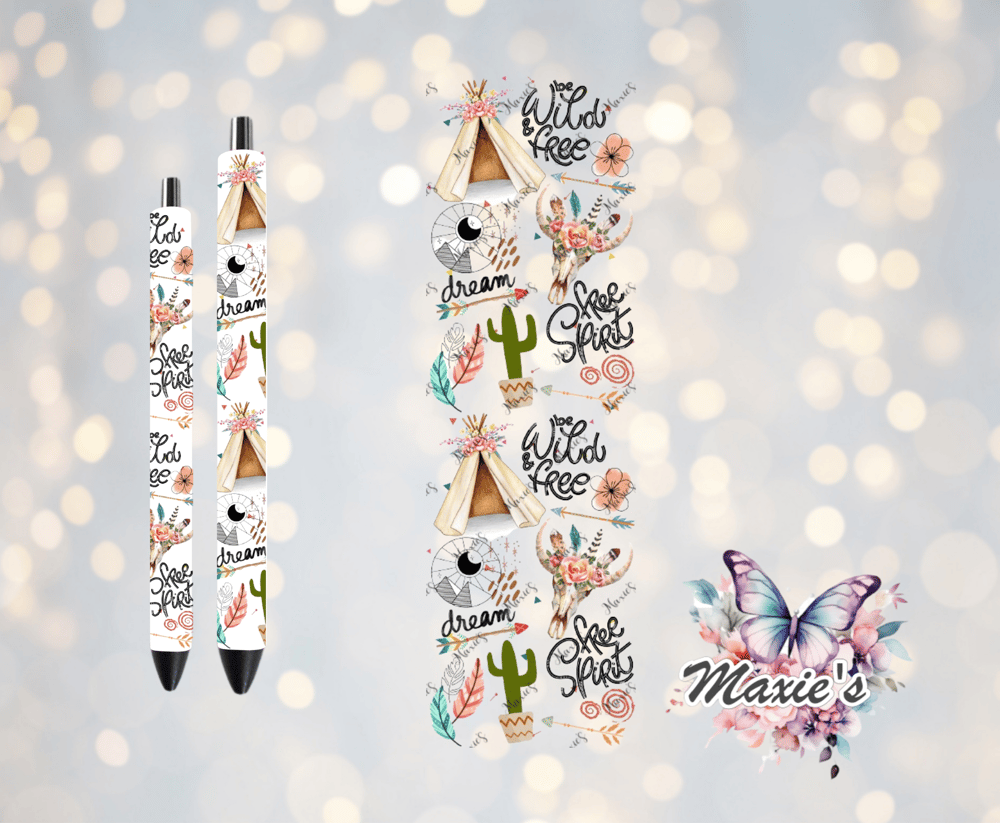 Wild & Free Dreamer UVDTF Pen Wrap  / Bookmark Decal