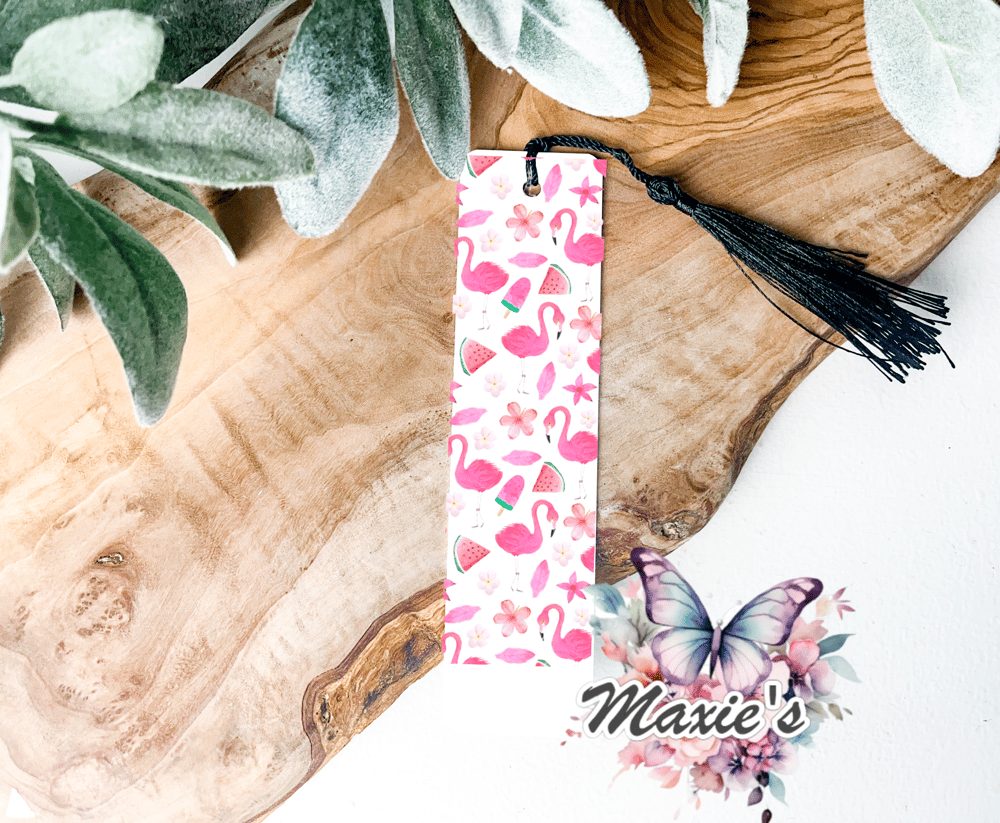 Flamingos  & Summer Vibe UVDTF Pen Wrap  / Bookmark Decal