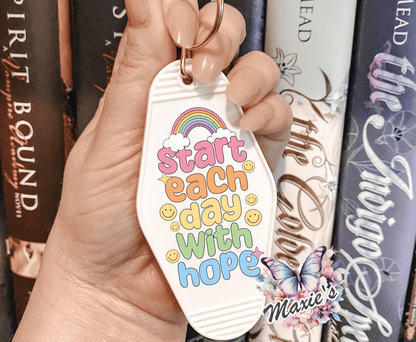 Start Each Day With Hope ✨️ UVDTF Motel Keychain Decal