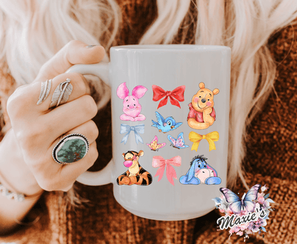 Pooh & Friends Coquette Theme Sublimation Decal Print