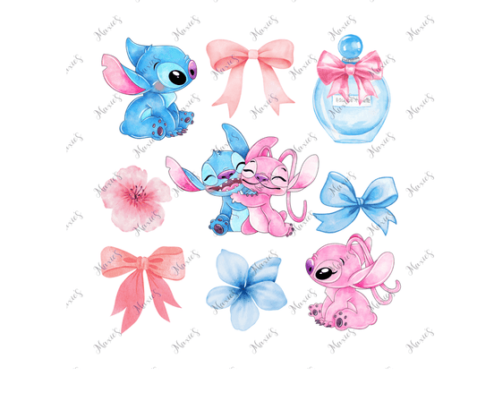 Stitch Lovers Coquette Theme Sublimation Decal Print