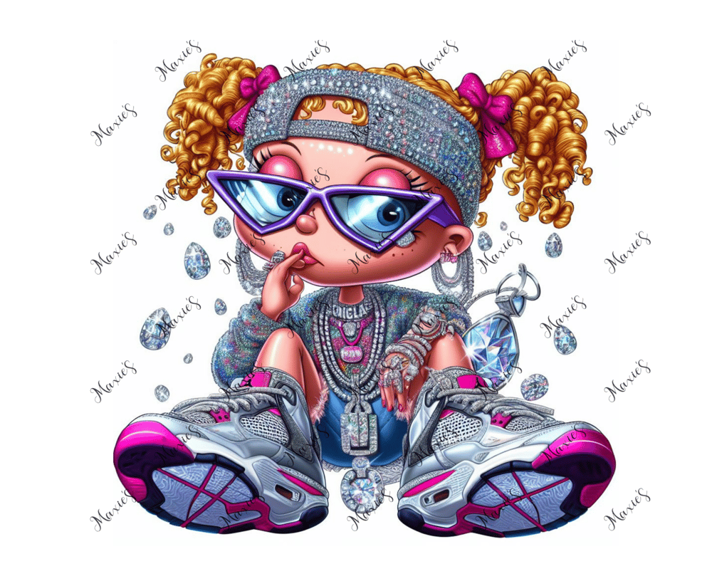 Hip-hop Girl Sublimation Decal Print