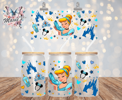 Princess Cinderella & Mouse Ear Graphic Design 16oz. UVDTF Cup Wrap