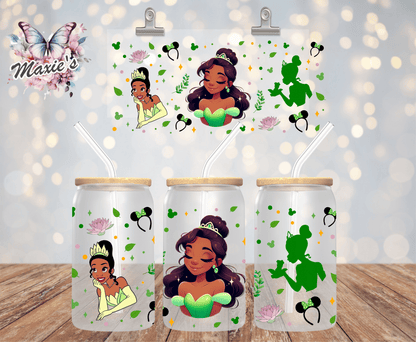 Princess Tiana Graphic Design 16oz. UVDTF Cup Wrap