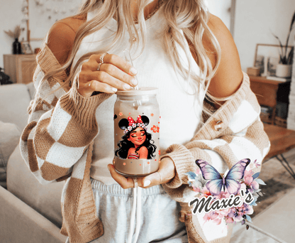 Princess Moana & Mouse Ear Graphic Design 16oz. UVDTF Cup Wrap