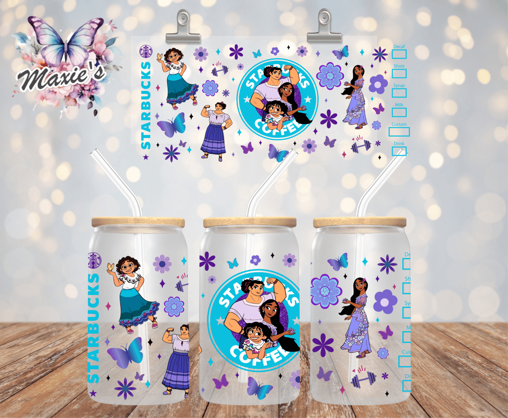 ✨️ Double-Sided ✨️ Magical Family Starbbie Graphic Design 16oz. UVDTF Cup Wrap