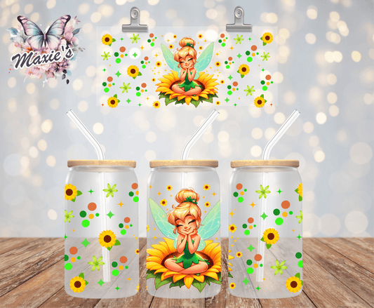 ✨️ Double  - Sided ✨️ Sunflower 🌻  Fairy  16oz. UVDTF Cup Wrap