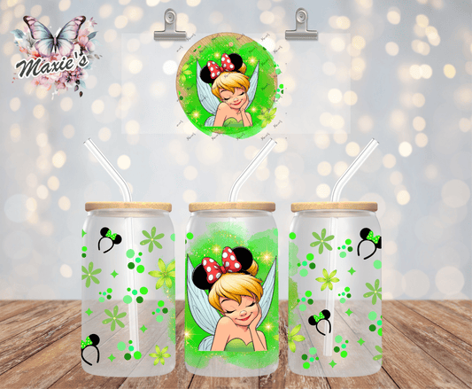 ( NO Hole )Tinkle Fairy & Mouse Graphic Design UVDTF Lid Decal