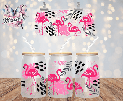 Flamingo Paradise Graphic 16oz. UVDTF Cup Wrap