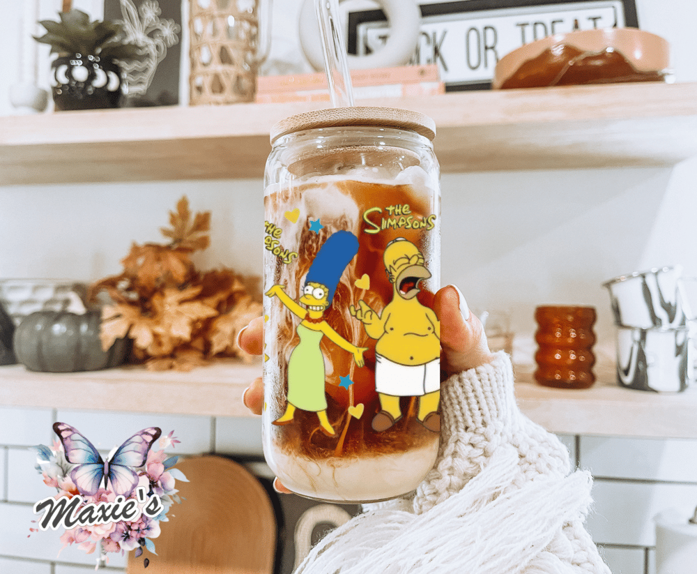 ✨️ Double  - Sided ✨️ Simpson Family Graphic Design UVDTF Lid Decal