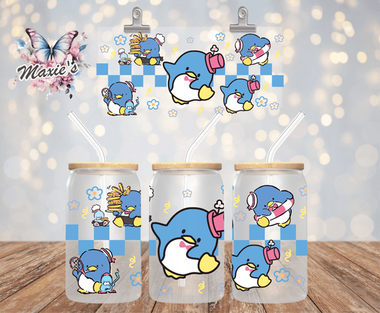 ✨️ Double -Sided ✨️ Tuxedo Penguin Graphic Design 16oz. UVDTF Cup Wrap