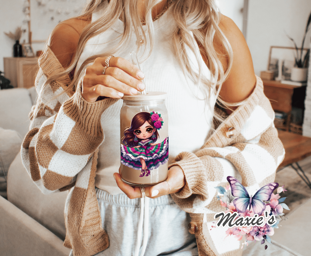 ✨️ Double - Sided ✨️ Pretty Girl Dancer Graphic Design 16oz. UVDTF Cup Wrap