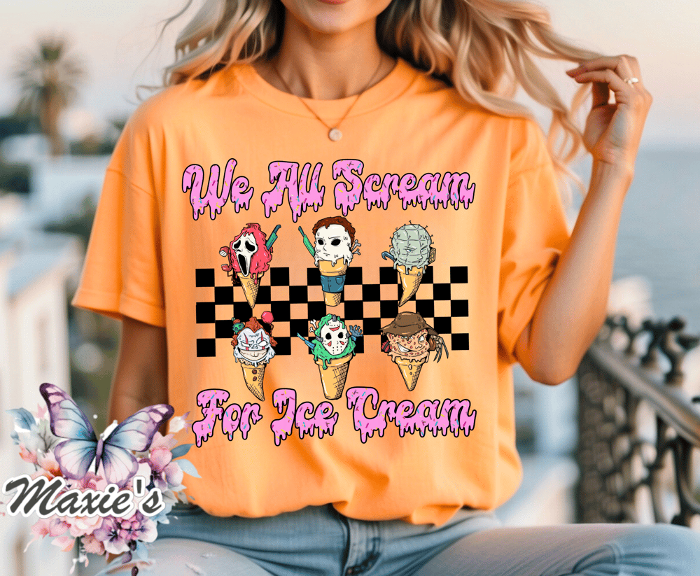 Scream For Ice Cream Graphic Design DTF Transfer