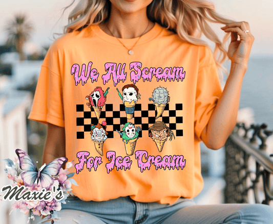 Scream For Ice Cream Graphic Design DTF Transfer