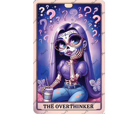 Overthinker Tarot Card Graphic Design Sublimation Print Decal