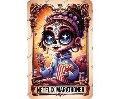 Netflix Marathoner Tarot Card Graphic Design Sublimation Print Decal