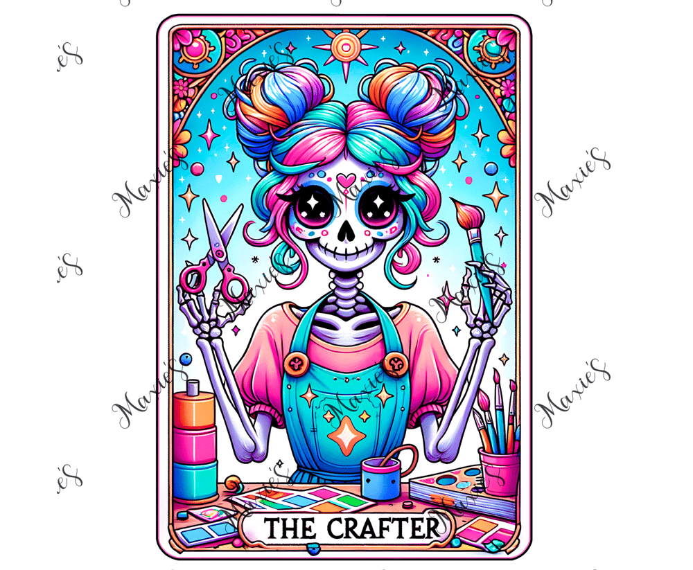 The Crafter Tarot Card Graphic Design Sublimation Print Decal