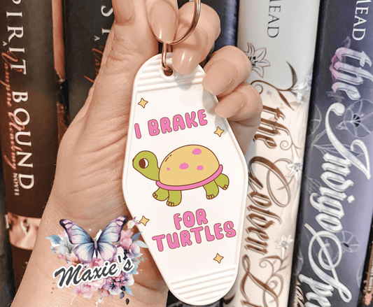 I Brake For Turtles 🐢 UVDTF Motel Keychain Decal