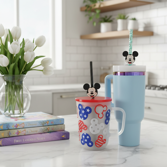 Boy Mouse 3D Printed Straw Topper