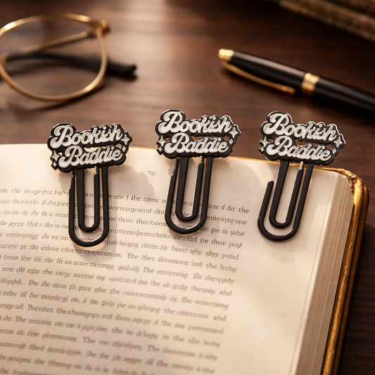 Bookish Baddie 3D Printed Jumbo Paperclip/Bookmark