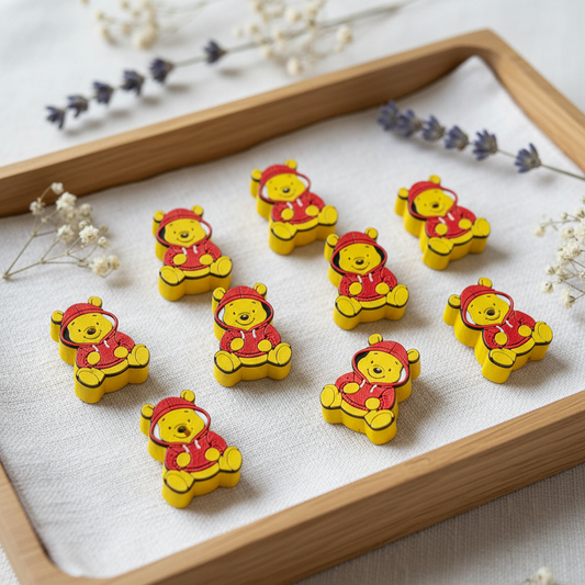 Hooded Bear 3D Printed Straw Topper