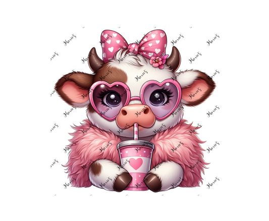 Boujee Cow Sublimation Decal Print