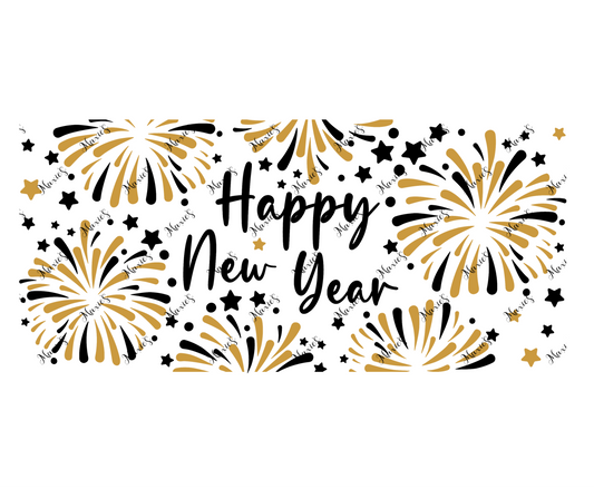 Happy New Year 16oz. Sublimation Transfer Print