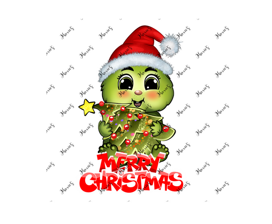 Baby Grinch Christmas Sublimation Decal Print