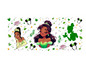 Princess Tiana Graphic Design 16oz. Sublimation Cup Wrap Print