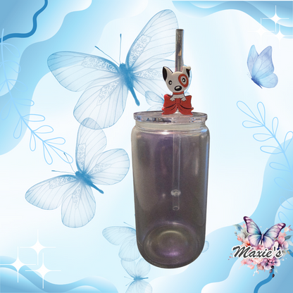 Cute Puppy Dog 3D Printed Straw Topper