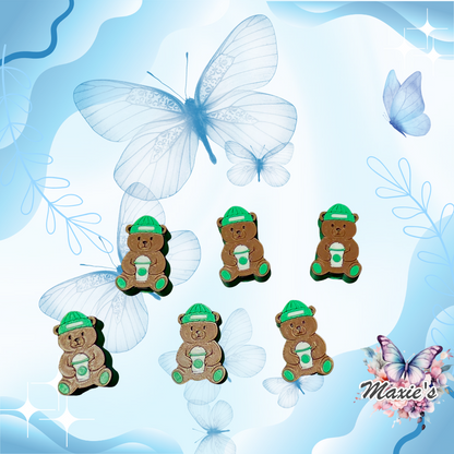 Coffee Bear 3D Printed Straw Topper