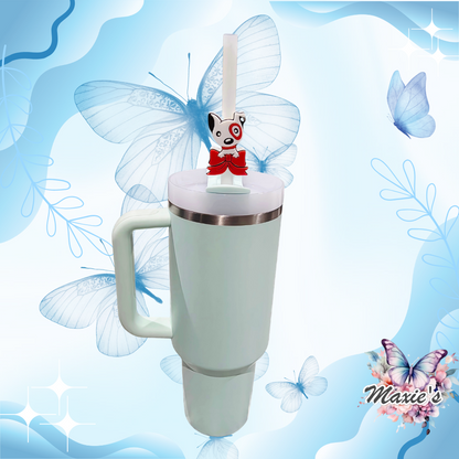 Cute Puppy Dog 3D Printed Straw Topper