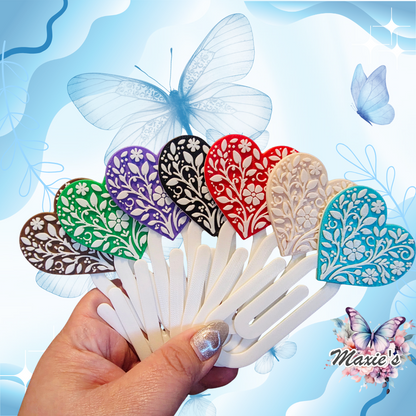 Talavera Heart Jumbo 3D Printed Jumbo Paperclip