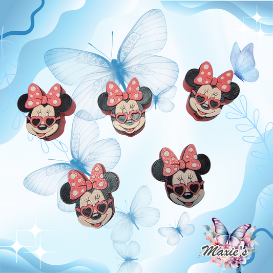 Girl Mouse 3D Printed Straw Topper